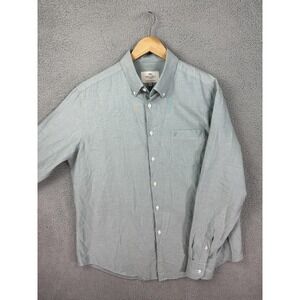Hawes & Curtis Dress Shirt Mens XL Green Button Down Oxford Long Sleeve Casual